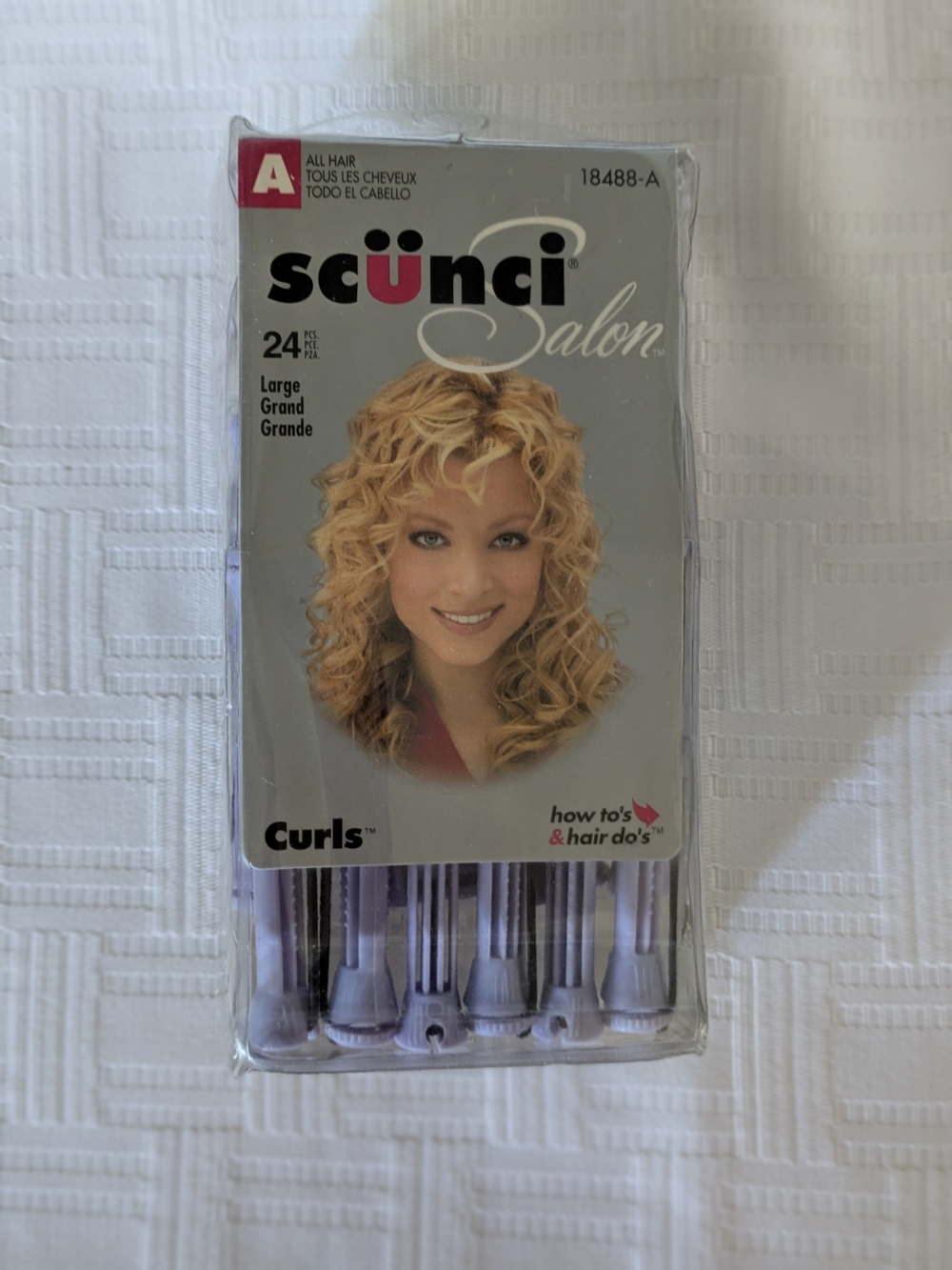Scunci Salon 24 Pack Large Perm Rod Curlers New Sealed Vintage 2002 18488-A